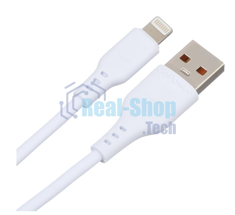 Кабель GoPower USB (M)-LIGHTNING (M) 1M 00-00018567 белый