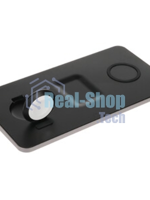 Беспроводное зарядное устройство Satechi ST-X3TWCPM Trio Wireless Charging Pad для телефона, часов и наушников серый космос