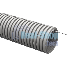 Труба гофрированная ПВХ d32 мм с зондом сер. (уп. 25 м) IEK CTG20-32-K41-025I
