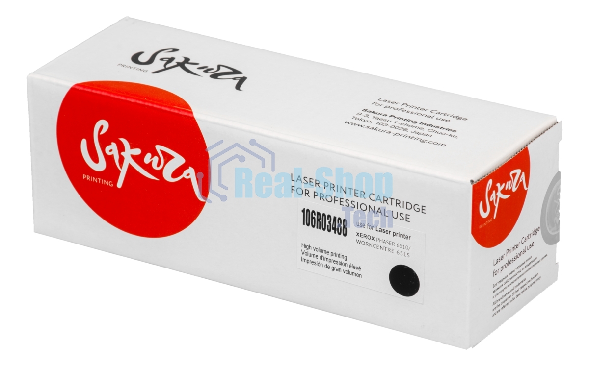 Картридж лазерный Sakura 106R03488 для Xerox Phaser, WC, черный, 5500 к.