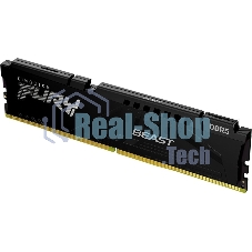 Оперативная память Kingston Fury Beast, DDR5, 32GB (1x32GB), 5200MHz, CL40, DIMM, радиатор, черный
