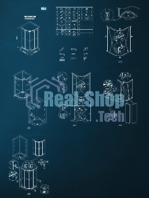 Душевой уголок BAU Dream с поддоном 100x100х195, прозрачное закаленное стекло с черной мозаикой 5 мм