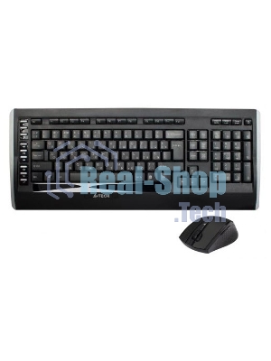 Комплект клавиатура+мышь A4TECH 9300F беспроводной, USB, 2000 DPI, чёрный