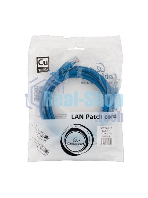 Патч-корд медный UTP Cablexpert PP10-3M/B cat.5e, 3м, литой, многожильный, синий