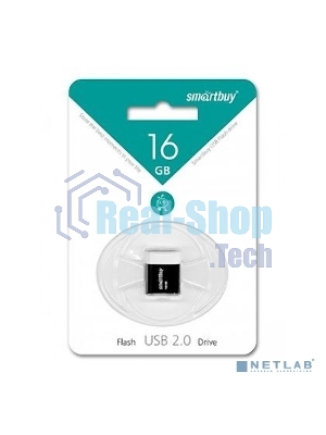 Флешка USB SmartBuy LARA black (SB16GBLARA-K), 16Gb, USB 2.0, R/W 15/5, черный/белый