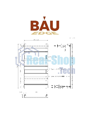 Полотенцесушитель дизайнерский электрический BAU Spectrum Gun Grey 94х50, подключение справа, темно-