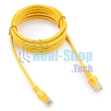 Патч-корд медный UTP Cablexpert PP10-3M/Y cat.5e, 3м, литой, многожильный, желтый