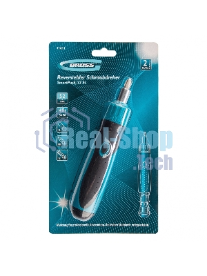Отвертка реверсивная Gross механизм SmartPush, 12 шт., S2