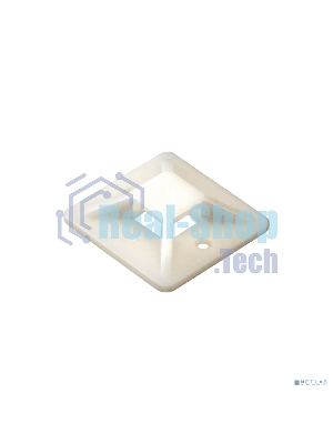 Самоклеющаяся площадка для крепления стяжек ExeGate EX293145RUS STM3030W-100 (30х30 мм, halogen free, -40°C - +85°C, белая, 100 шт)