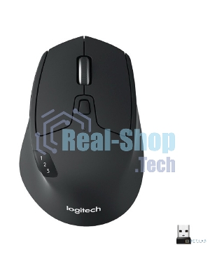 Мышь беспроводная Logitech M720 Triathlon черный, 1000 dpi, радиоканал, Bluetooth, USB, кнопки - 8