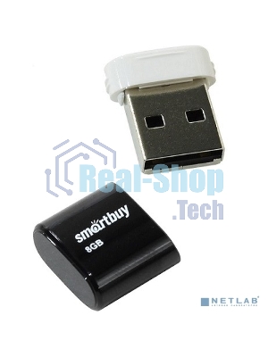 Флешка USB Smartbuy LARA black (SB8GBLara-K), 8Gb, USB 2.0, R/W 15/5, черный/белый