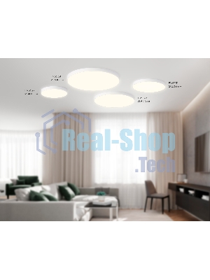 Потолочный светодиодный светильник Ambrella light FV5527 WH белый LED 45W 3000K D400*58 (Без ПДУ)