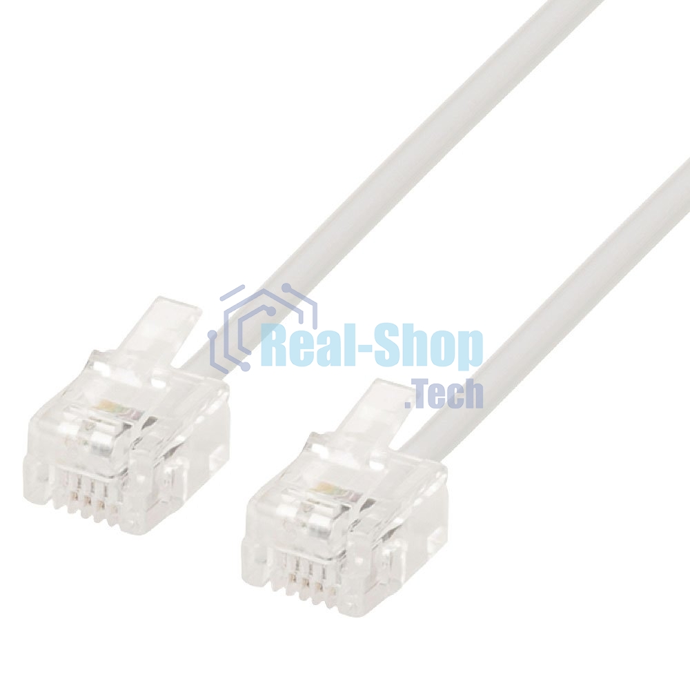 Кабель.телефонный аппарат-розетка TC6P4C-2M, 2 м