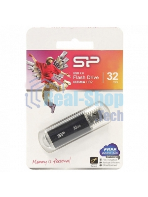 Флешка USB 32Gb Silicon Power Ultima U02 (SP032GbUF2U02V1K), USB 2.0, черный