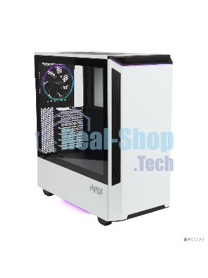Компьютерный корпус Hiper PW81 белый без БП ATX 3x120мм 2xUSB2.0 2xUSB3.0 audio bott PSU