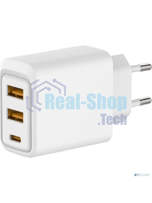 Сетевое зарядное устройство Rexant с двумя портами USB-A и одним портом USB-C, 10 Вт