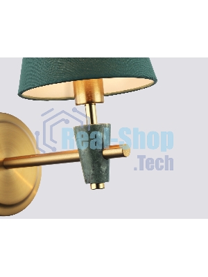 Настенный светильник Ambrella light LH75055 BS/GN латунь/зеленый E14 max 40W 230*140*270