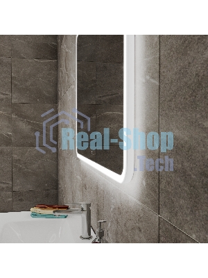 Зеркало Bau Stil 60х80, сенсорная LED подсветка, пластиковый защитный корпус