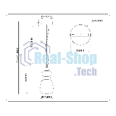 Светильник Ambrella light LH53162 SB/WH бронза/белый 12W 3000K D170*1510