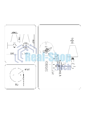 Настенный светильник Ambrella light LH75055 BS/GN латунь/зеленый E14 max 40W 230*140*270