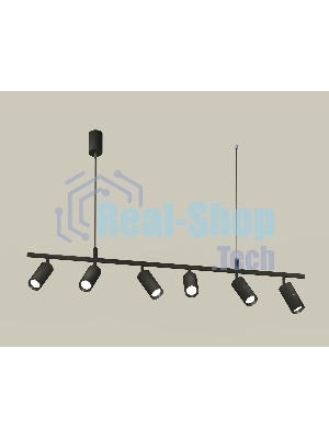 Светильник Ambrella light XB9006100/6 SBK/PBK черный песок/черный полированный MR16 GU5.3 (С9006, С6302, A2061, N6103)