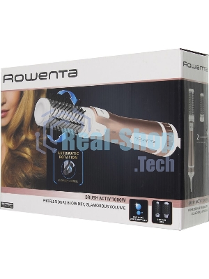 Фен-щетка Rowenta Brush Activ Compact CF9520F0 белый/золотой, 1000 Вт, ионизация, 40/50 мм