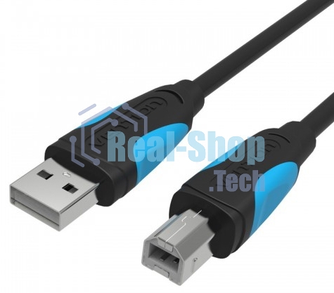 Кабель Vention USB 2.0 AM/BM - 5м. черный