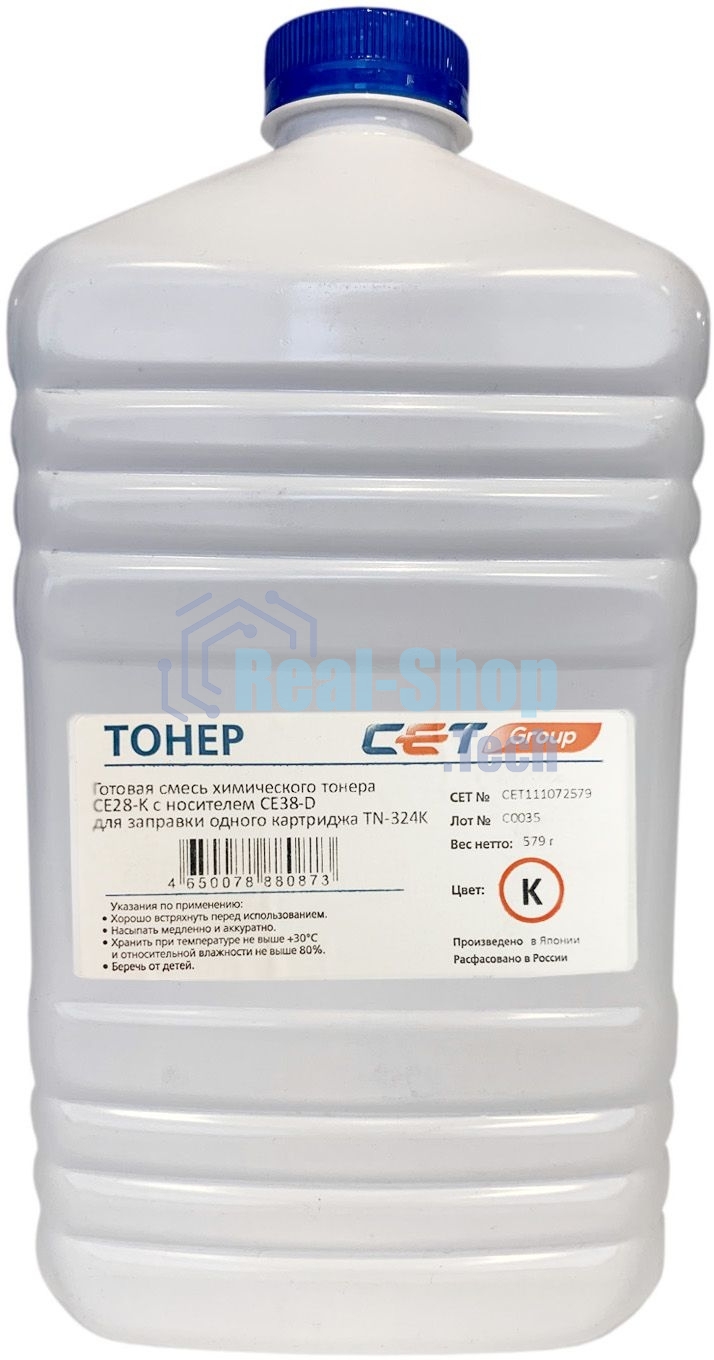 Тонер CET CE28-K CET111072K500 черный бутылка 500 гр. для KONICA MINOLTA Bizhub C258/308/368/227i/257i