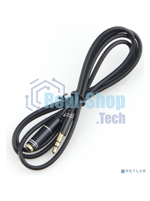 Кабель аудио удлинительный Cablexpert CCAB-02-35MF-3MB. 3.5 Jack (M)/3.5 Jack (F), черный, 3м, блистер