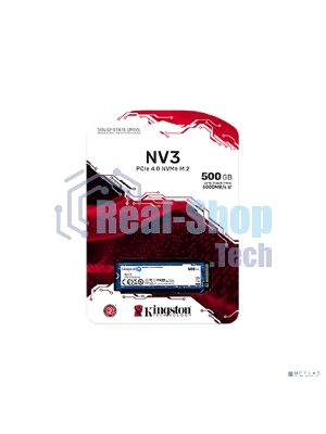 Накопитель SSD Kingston NV3, 500Gb, M.2 2280, PCIe 4.0 x4, NVMe, R/W 5000/3000
