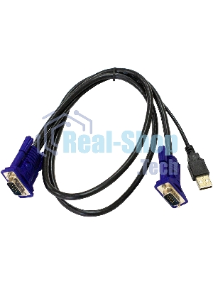 Кабель KVM ORIGO OKVMCU/A1A c разъемами VGA и USB, 1,8 м