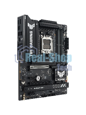 Материнская плата ASUS TUF GAMING B650E-PLUS WIFI, AM5, AMD B650, 4xDDR5, 4xSATA, 3xM.2, 1xPCIe 5.0 x16, 1xPCIe 4.0 x4, 2xPCIe 4.0 x1, 1xDisplayPort, 1xHDMI, 1x2.5Gb LAN, Wi-Fi 6E, Bluetooth 5.3, 1xUSB-C 20Gbps, 3xUSB-A 10Gbps, 6xUSB-A 2.0, 5x3.5 мм, 7.1, ATX