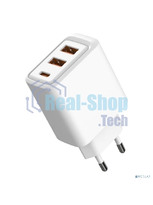 Сетевое зарядное устройство Rexant с двумя портами USB-A и одним портом USB-C, 10 Вт