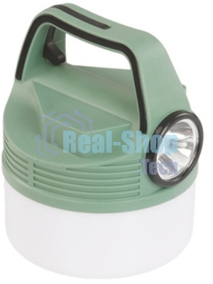 Фонарь аккумуляторный кемпинговый походный 16Вт SMD LED+3Вт LED Li-ion 18650 2400мА.ч Power-bank корпус ABS-пластик индикатор уровня заряда USB-шнур складной крючок для подвешивания матов. рассеив. КОСМОС KOC616Lit