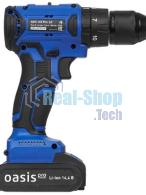 Дрель-шуруповерт Oasis ASU-14V Pro, 14,4 В, 2 Ач, 45 Нм, бесщеточный, ударный