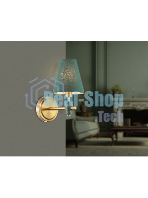 Настенный светильник Ambrella light LH75055 BS/GN латунь/зеленый E14 max 40W 230*140*270