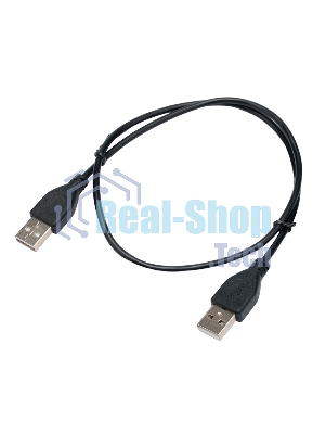 Кабель USB2.0 Cablexpert CC-USB2-AMAM-0.6M, AM/AM, экран, 28/26AWG, медь, Pro, 0.6м, черный, пакет