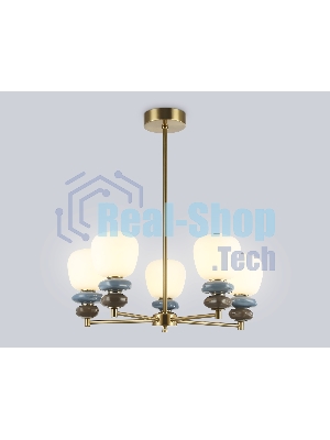 Люстра Ambrella light LH53164/5 SB/WH бронза/белый 40W 3000K D650*900