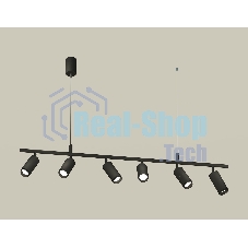 Светильник Ambrella light XB9006130/6 SBK/PBK черный песок/черный полированный MR16 GU5.3 (С9006, С6302, A2061, N6121)