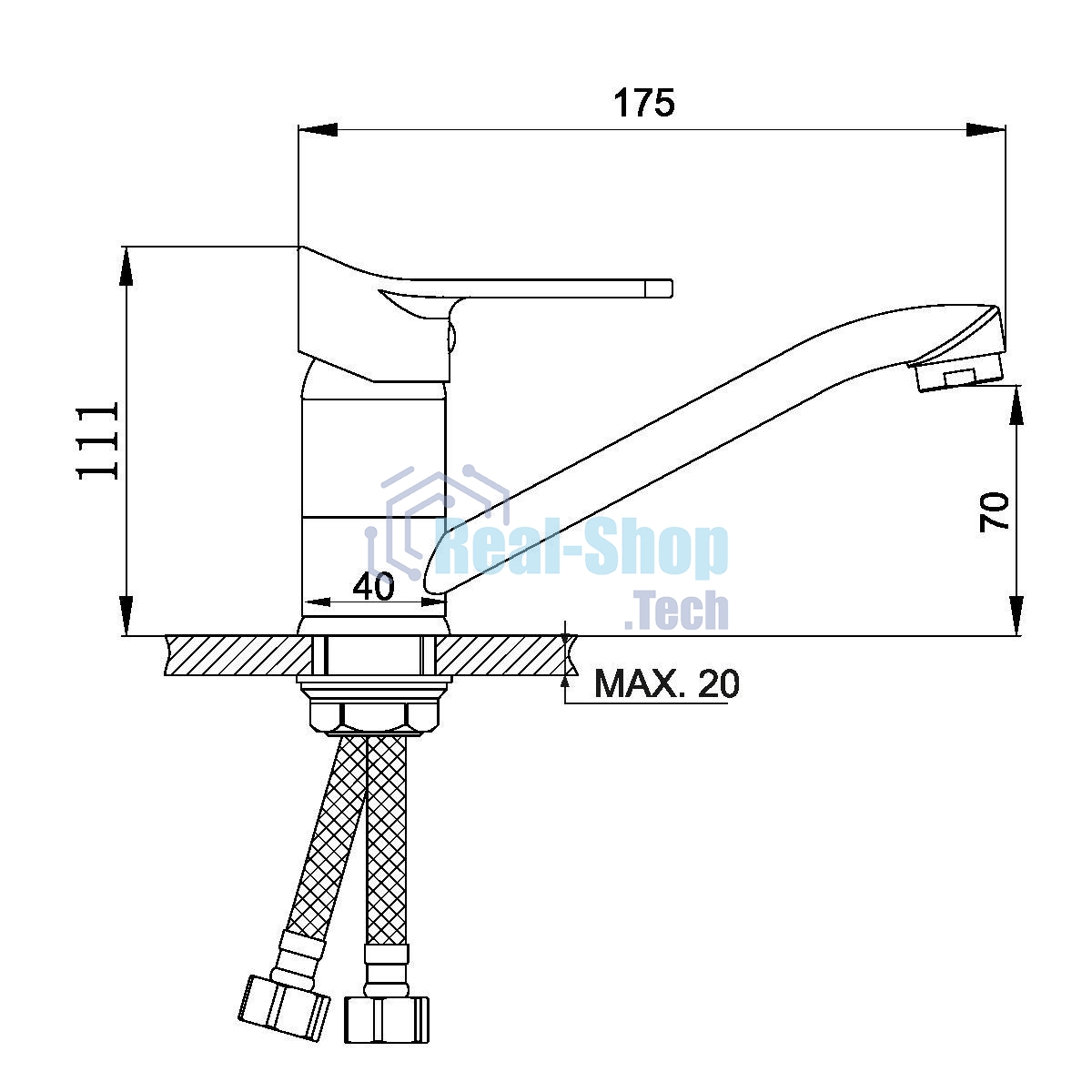 SL137-004F-15 Смеситель для кухни, ø35