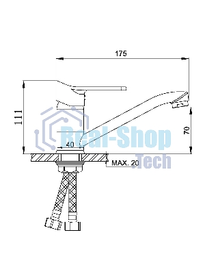 SL137-004F-15 Смеситель для кухни, ø35