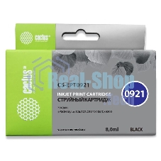 Картридж струйный Cactus CS-EPT0921 (T0921) черный (8 мл) для Epson Stylus C91/CX4300/T26/T27/TX106/TX109/TX117/TX119