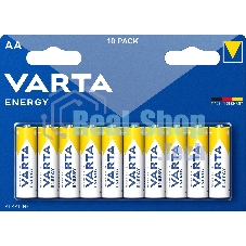 Батарейка Varta ENERGY LR6 AA BL10 Alkaline 1.5V (4106) (10/200/36000) (10 шт.)
