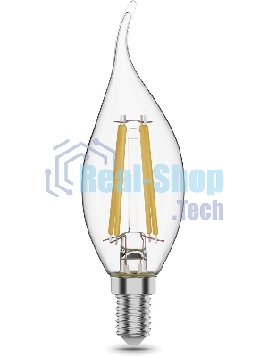 Лампа светодиодная Gauss Filament Свеча на ветру 11W 830lm 4100К Е14 LED