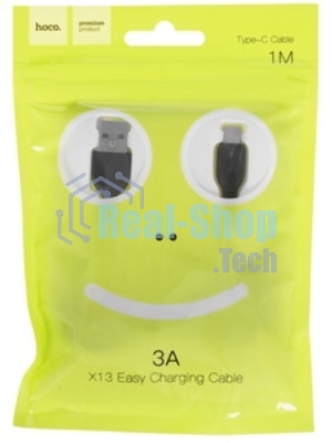 Кабель USB 2.0 HOCO X13, AM/Type-C M, черный, 1м