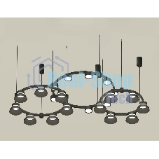 Светильник Ambrella light XR92092010/22 SBK/PBK/FR черный песок/черный полированный/белый матовый GX53