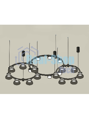 Светильник Ambrella light XR92092010/22 SBK/PBK/FR черный песок/черный полированный/белый матовый GX53