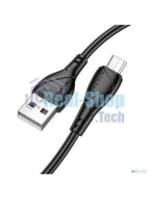 Дата-кабель BOROFONE BX121/USB кабель Micro/1m/2.4A/черный