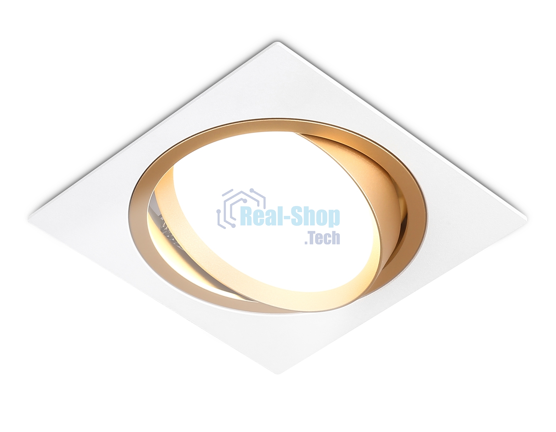 Светильник Ambrella light TN51916 WH/GD белый/золото GX53 max 12W 115*115*23