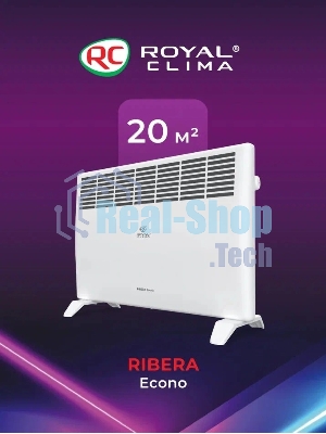 Конвектор электрический Royal Clima REC-RE1500M белый, 1500 Вт, 20 м2, термостат